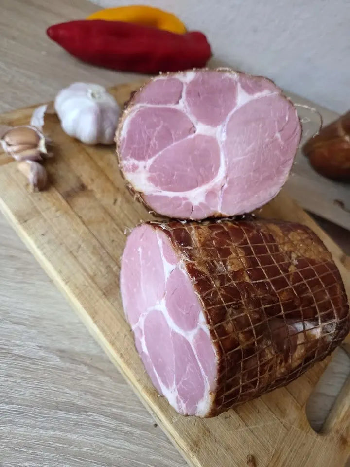 Schinkenscheiben – zum Servieren, Räucherofen DREVOS Classic
