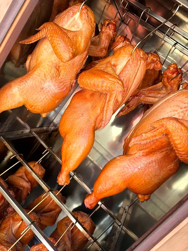 Geräuchertes Geflügel — Heißräuchern, Räucherofen DREVOS Classic