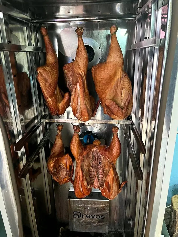 Geräuchertes Geflügel — Heißräuchern, Räucherofen DREVOS Classic PRO