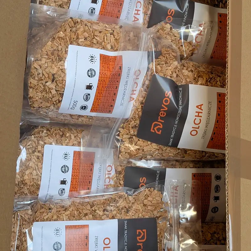 Erlenholzchips – Verpackung des Zubehörs