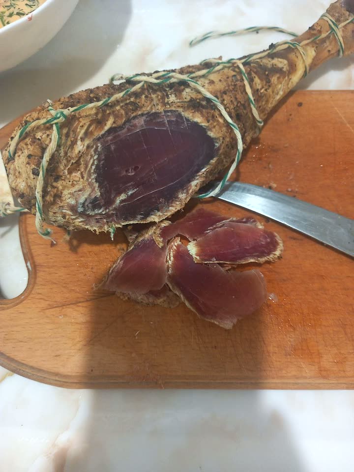 Geräucherter Schinken mit Käse – in Scheiben, Räucherofen DREVOS Family PRO