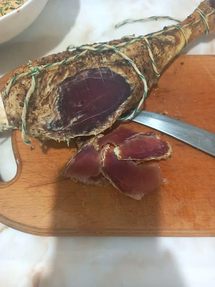 Geräucherter Schinken mit Käse – in Scheiben, Räucherofen DREVOS Family PRO