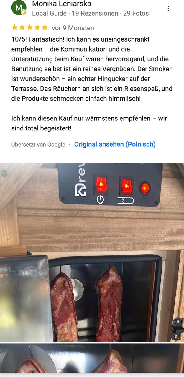 DREVOS-Kundenbewertung bei Google: Monika Leniarska, 5 von 5 — Screenshot