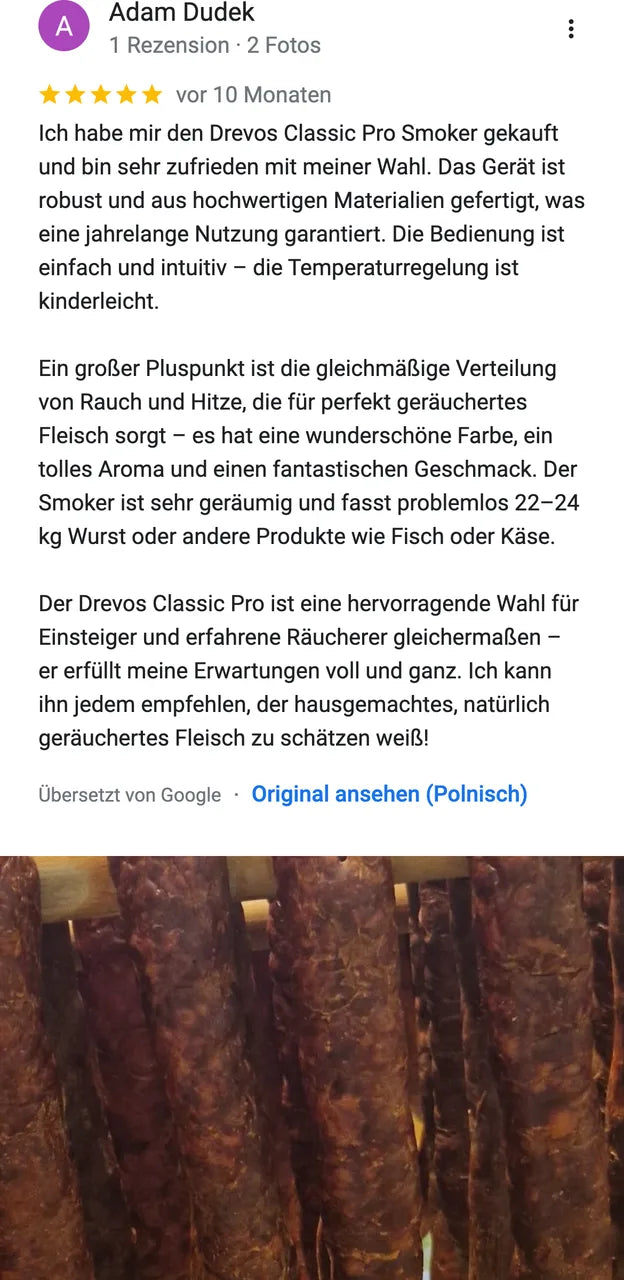 DREVOS-Kundenbewertung bei Google: Adam Dudek, 5 von 5 — Screenshot