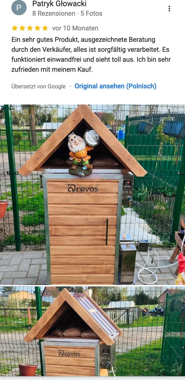 DREVOS-Kundenbewertung bei Google: Patryk Głowacki, 5 von 5 — Screenshot