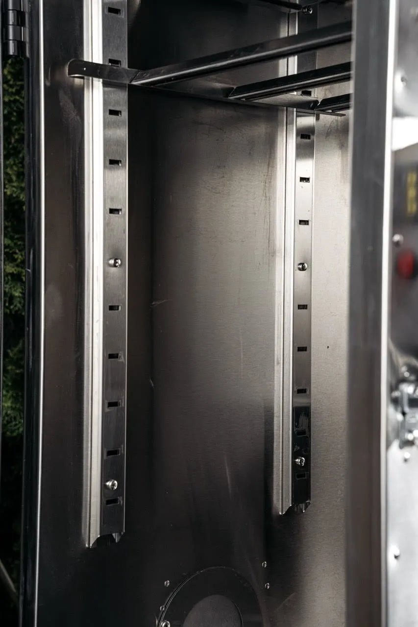 Bewegliche Einschübe DREVOS Smoke Chamber 50 – Führungen und Querstangen
