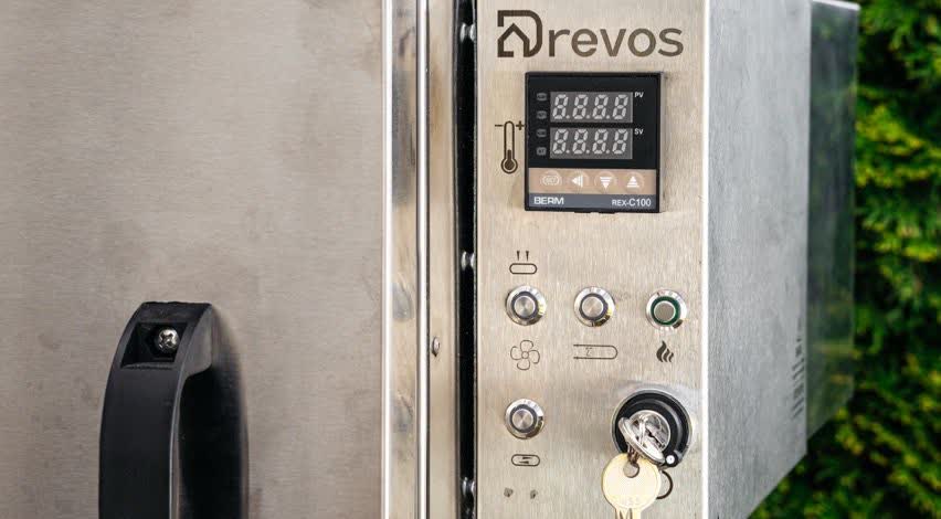 Seitlich herausnehmbare Steuerung DREVOS Smoke Chamber 50 + mit Schlüssel und vandalismussicheren Tasten
