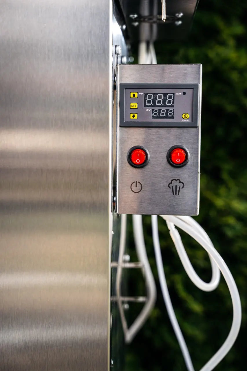 Anschluss von Dampf, Kondensat und Abzugshaube DREVOS Smoke Chamber 50